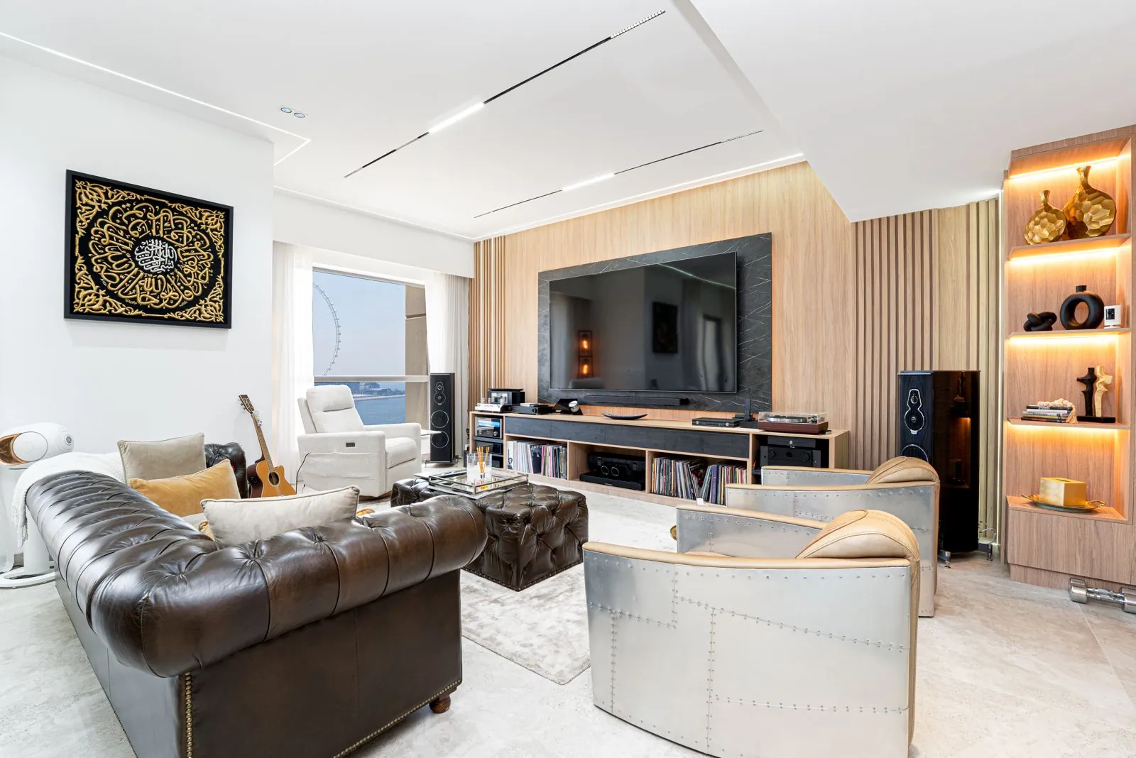 Completed coastal residence living and dining room